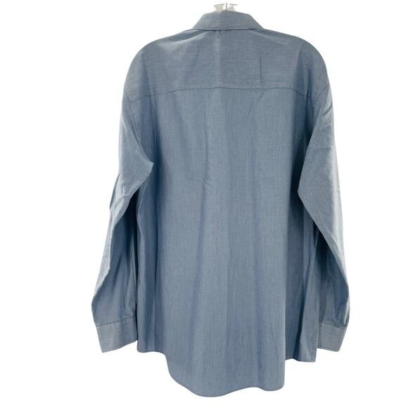 KENNETH COLE REACTION Blue Button Down Long Sleeve Dress Shirt M | 15 1/2 34-34 - Picture 3 of 9